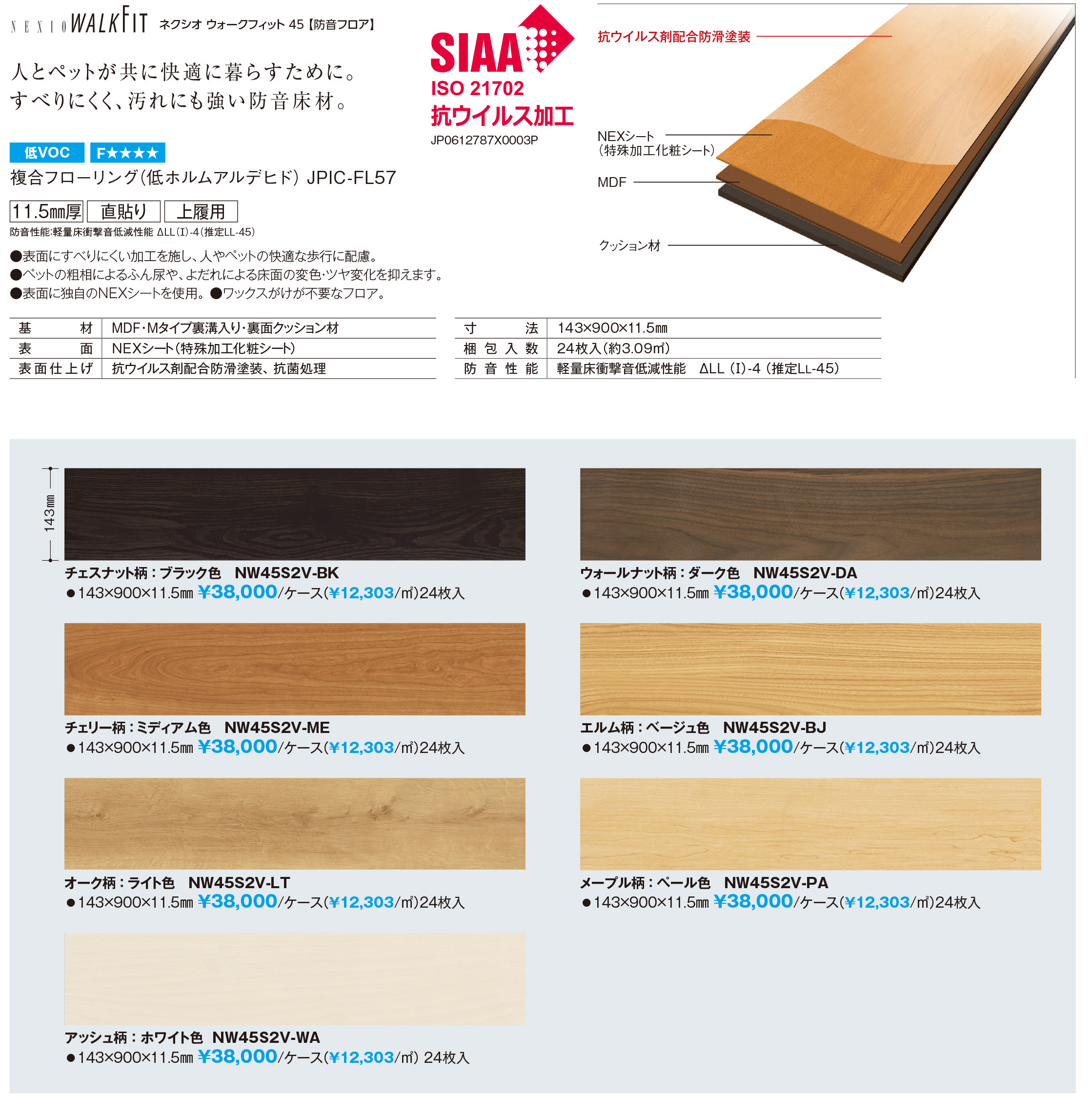 SIAA登録抗ウイルス加工製品を新発売