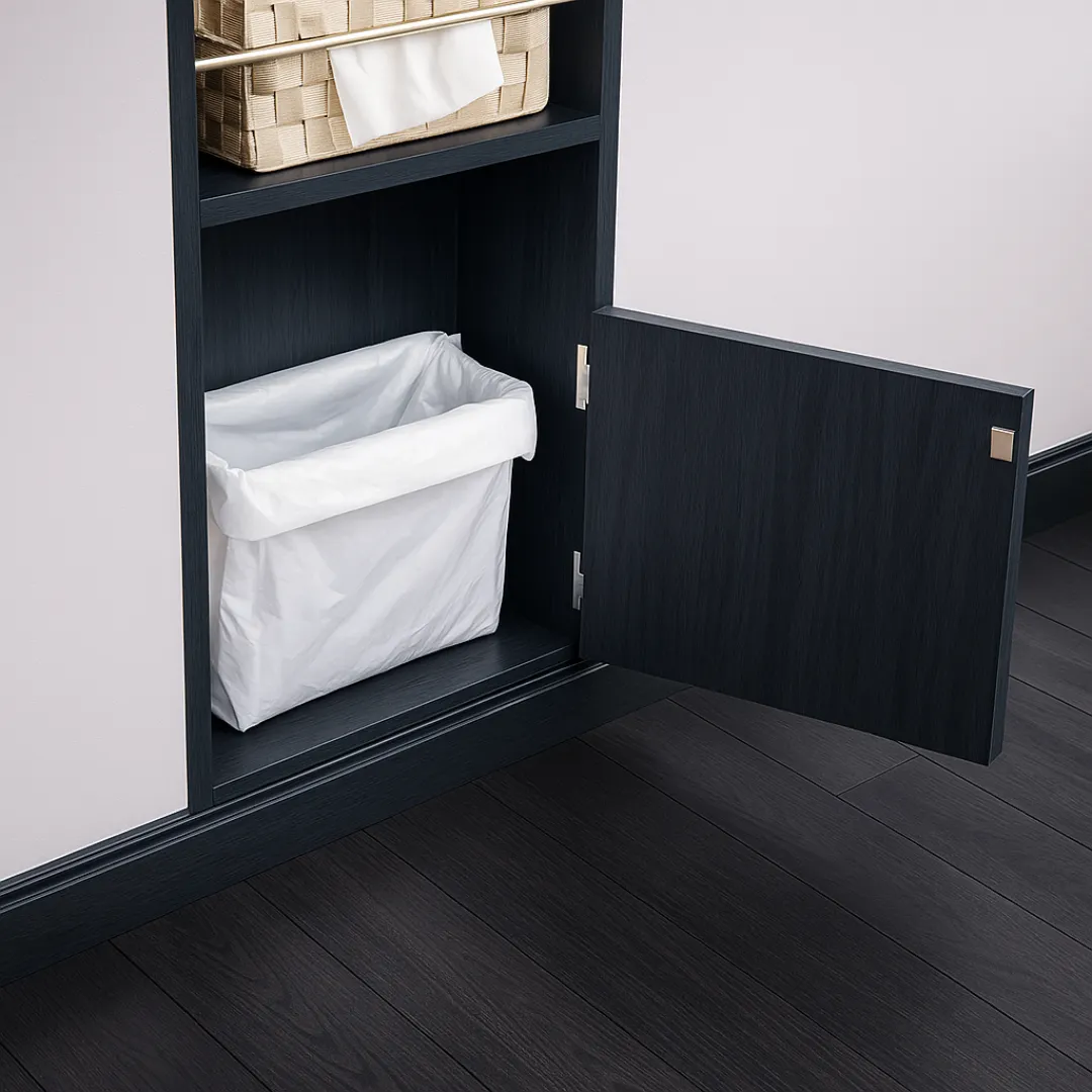 ゴミ箱を隠してスッキリとした空間 ゴミ箱を隠してスッキリとした空間