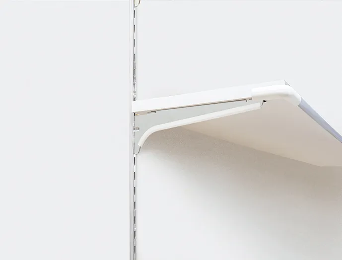 収納棚の高さを調整できる可動棚用棚受け金具